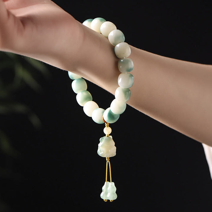 Buddha Stones Gradient Bodhi Seed Nine Tailed Fox Cat Paw Claw Pine Cone Peace Bracelet - image 2