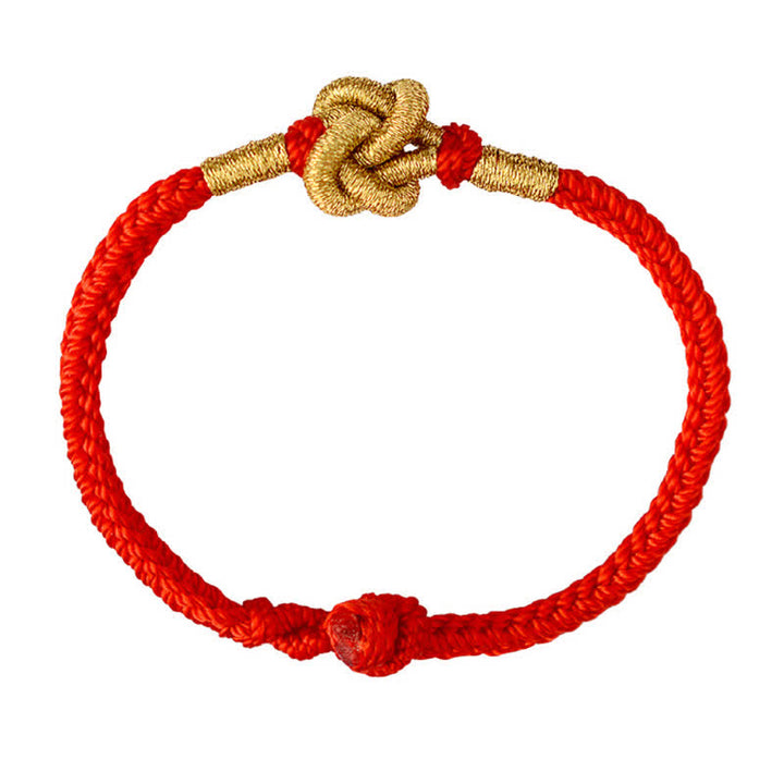 Buddha Stones Handmade Simple Design Chinese Knotting Luck Strength Braid String Bracelet - image 17