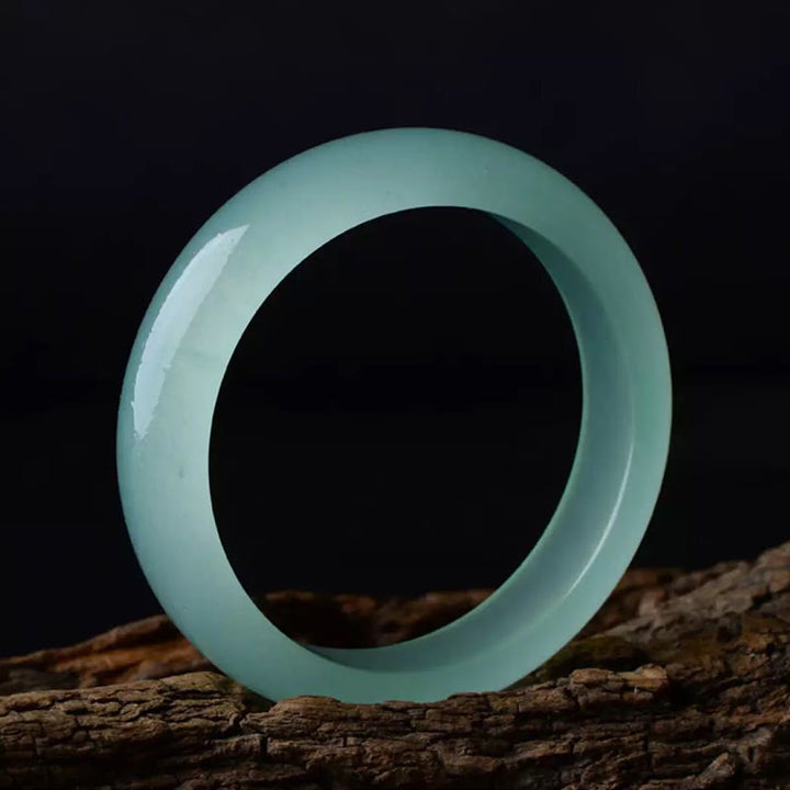 Buddha Stones Natural Jade Luck Healing Prosperity Bangle Bracelet - image 9