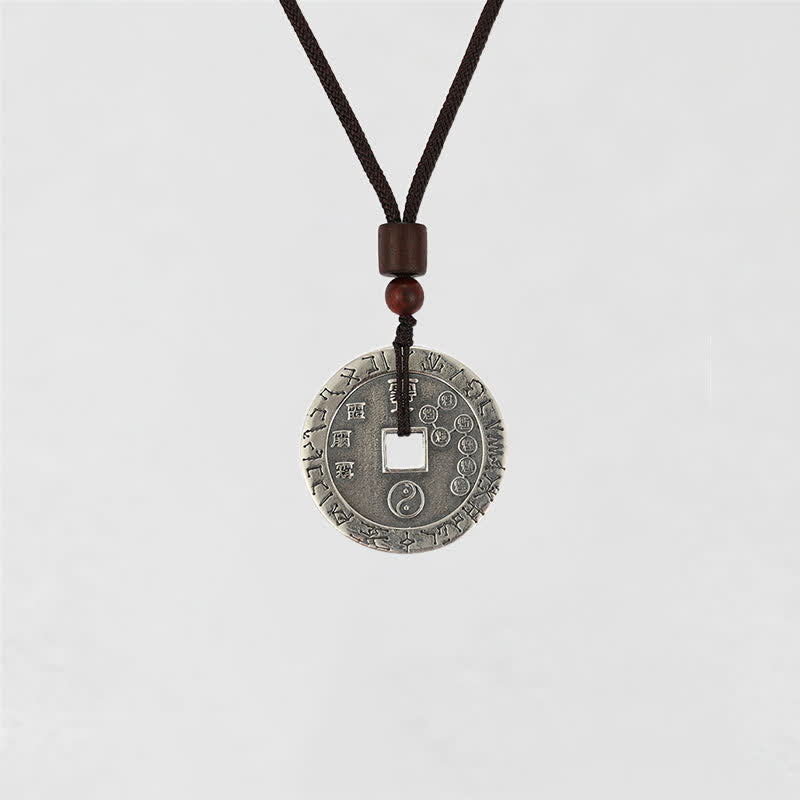Buddha Stones Bagua Yin Yang Copper Coin Star Balance Energy Necklace Pendant - image 13