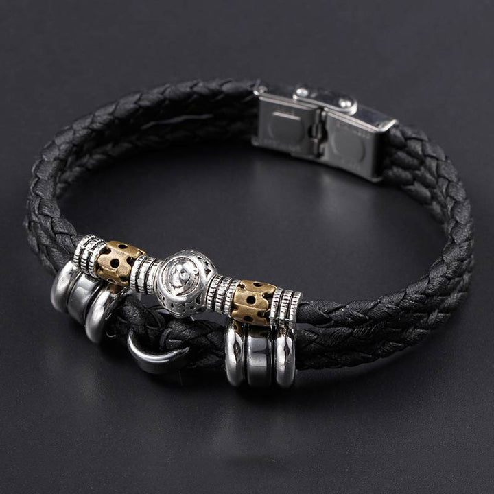 Buddha Stones 12 Constellations of the Zodiac Hematite Protection Bracelet - image 4