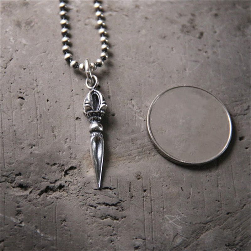 Buddha Stones 925 Sterling Silver Dorje Vajra Spiritual Power Strength Necklace Pendant - image 4