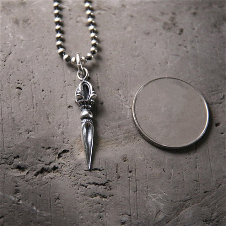 Buddha Stones 925 Sterling Silver Dorje Vajra Spiritual Power Strength Necklace Pendant - image 4