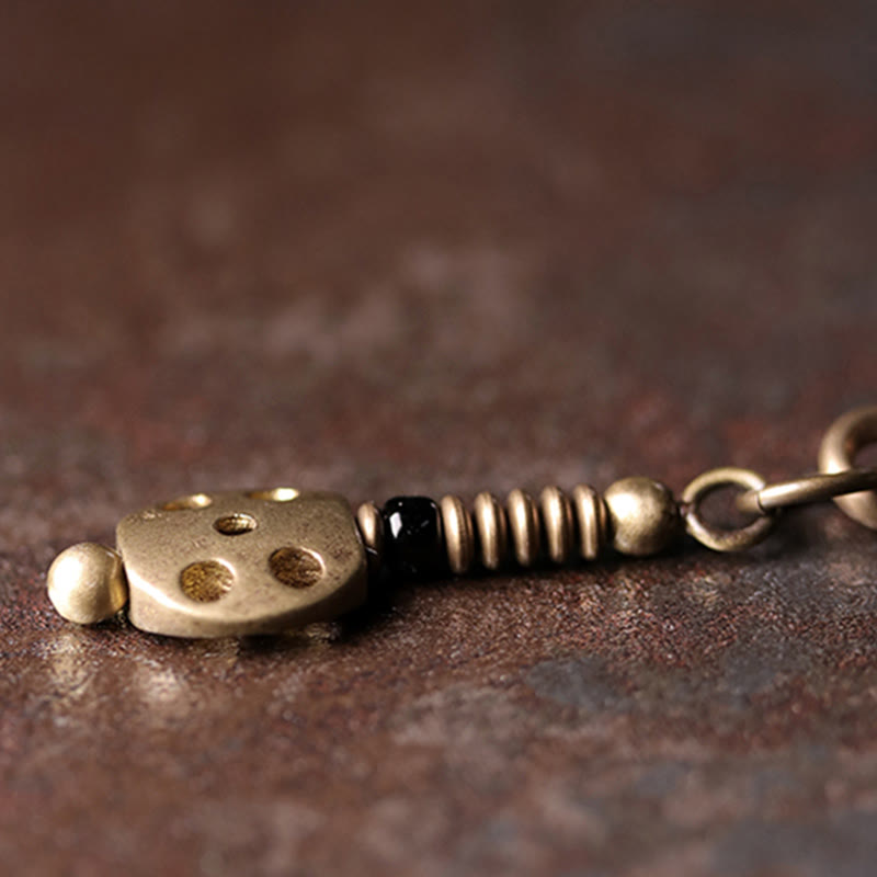 Buddha Stones Rainbow Obsidian Ebony Wood Copper Positive Multilayer Bracelet - image 7