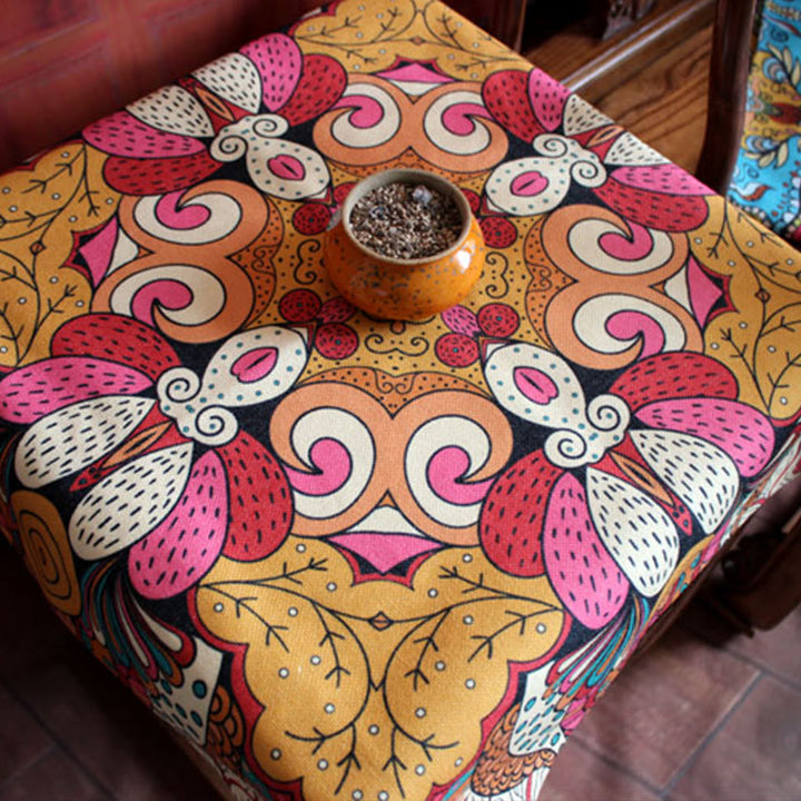 Boho Mandala Tablecloth Home Table Cover Decor - Flower Branches - image 3