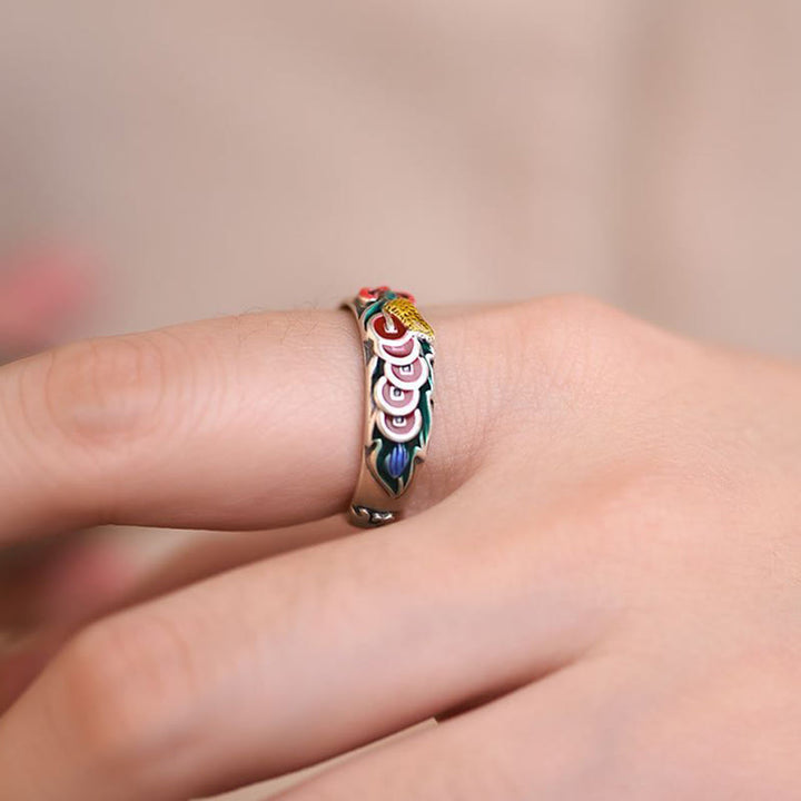Buddha Stones Feng Shui Five Emperor Coins Wealth Ring - image 5