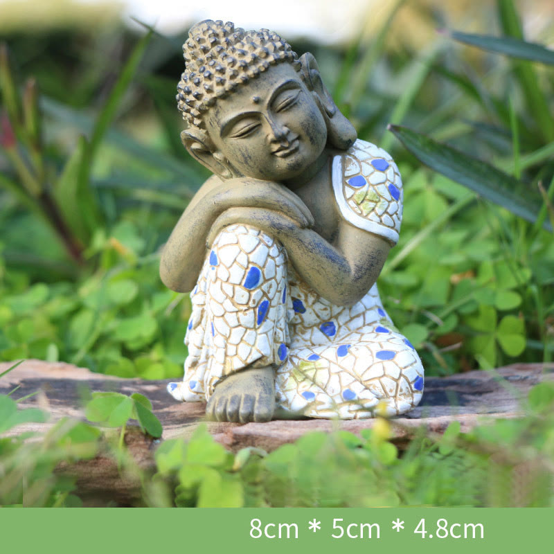 Meditating Zen Buddha Serenity Resin Statue Figurine Home Decoration - image 4