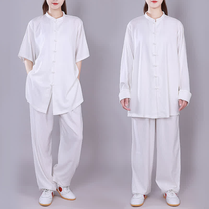 Buddha Stones Tai Chi Qigong Meditation Prayer Spiritual Zen Practice Unisex Cotton Linen Clothing Set - image 1