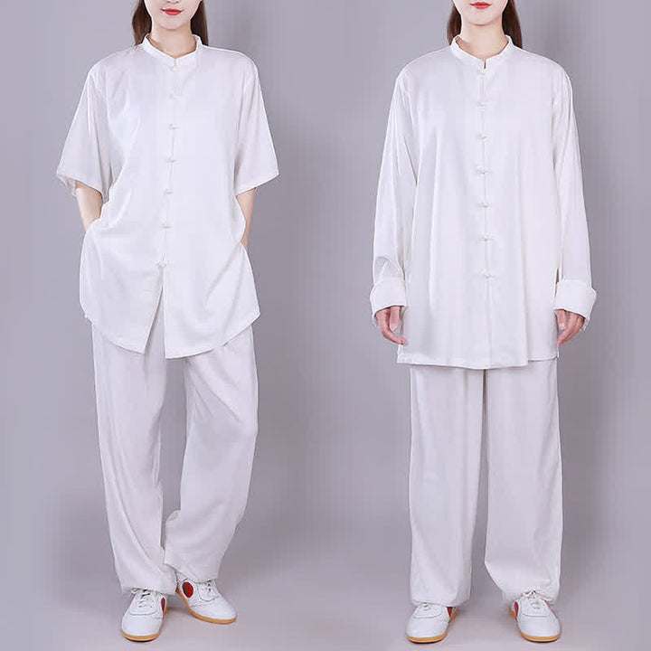 Buddha Stones Tai Chi Qigong Meditation Prayer Spiritual Zen Practice Unisex Cotton Linen Clothing Set - image 1