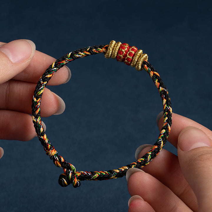 Buddha Stones Tibet Handmade Chinese Zodiac Natal Buddha Luck Strength Braided String Bracelet - image 26