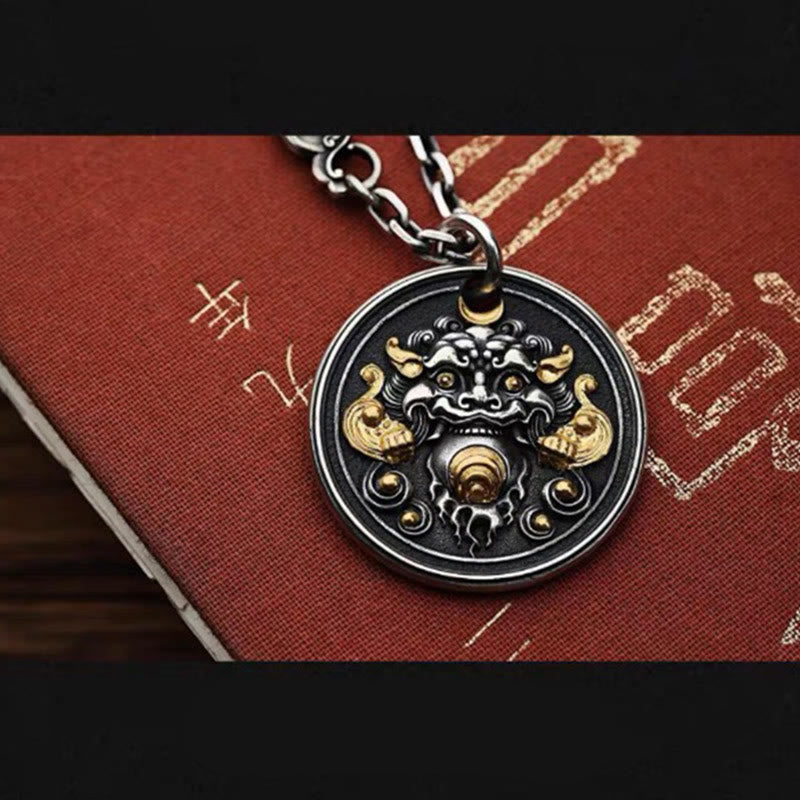 Buddha Stones Tibetan Kirtimukha Amulet Healing Necklace Pendant - image 6