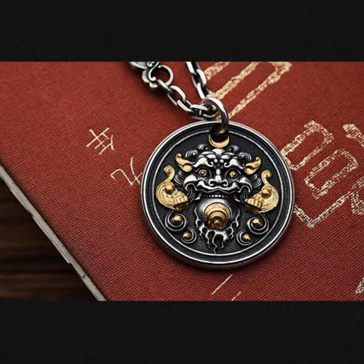 Buddha Stones Tibetan Kirtimukha Amulet Healing Necklace Pendant - image 6