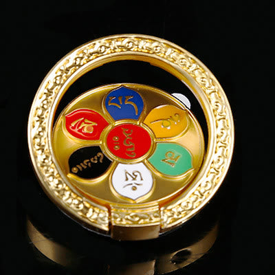 Tibetan Om Mani Padme Hum Peace Phone Ring Bracket Universal Phone Holder Decorations - Multicolored Six-Character Mantra - image 28
