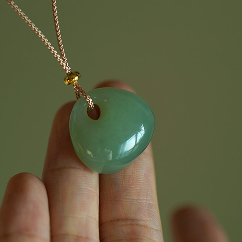 Buddha Stones Natural Jade Luck Prosperity Necklace Pendant (Random Color) - image 4