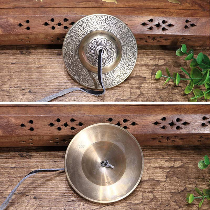 Buddha Stones Tibetan Tingsha Bell Auspicious Cloud Six True Words Copper Wealth Decoration - image 5