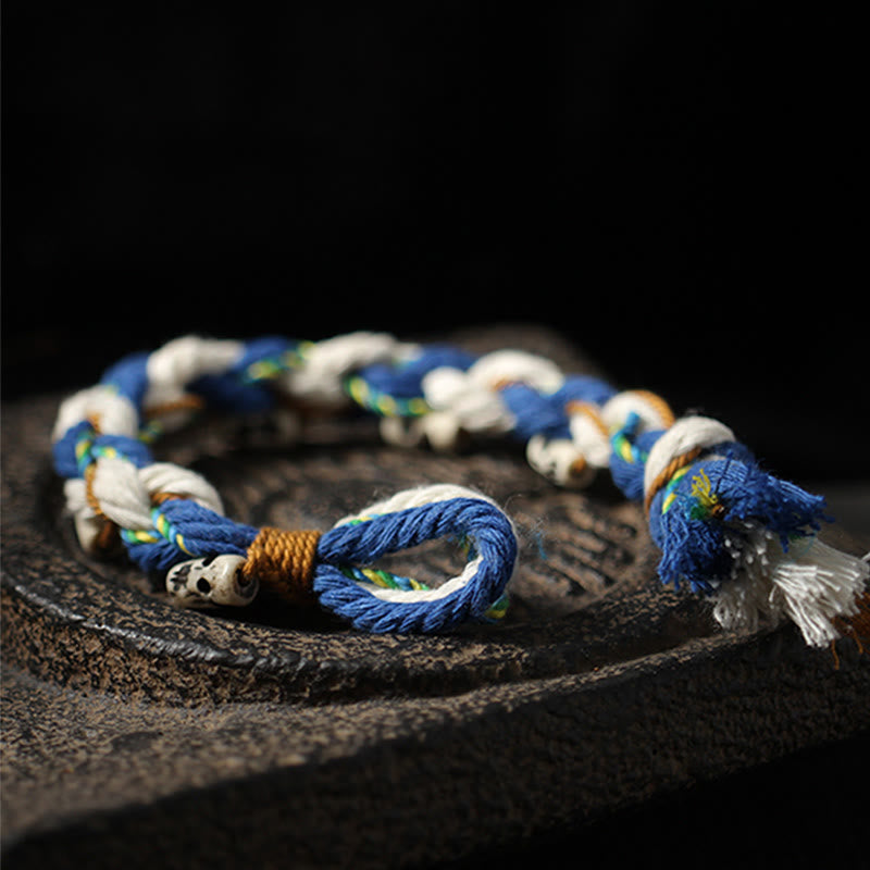Buddha Stones Tibetan Zakiram Goddess of Wealth Bead Engraved Handmade Luck Bracelet - image 7