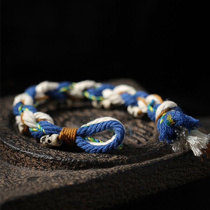Buddha Stones Tibetan Zakiram Goddess of Wealth Bead Engraved Handmade Luck Bracelet - image 7