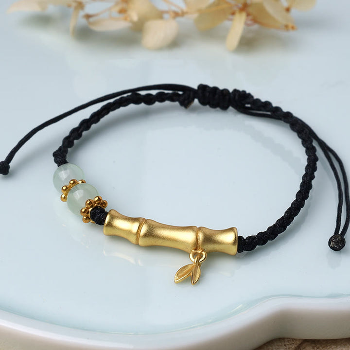 Buddha Stones Bamboo Design Luck Strength Braided Bracelet - image 9