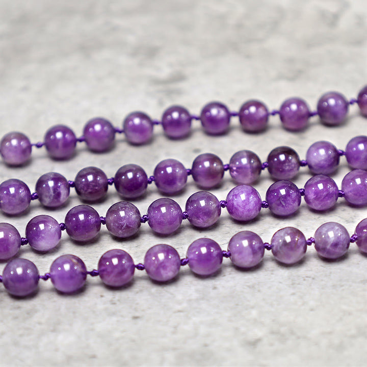 Buddha Stones Tibetan 108 Mala Beads Necklace Yoga Meditation Prayer Beads Necklace - image 2