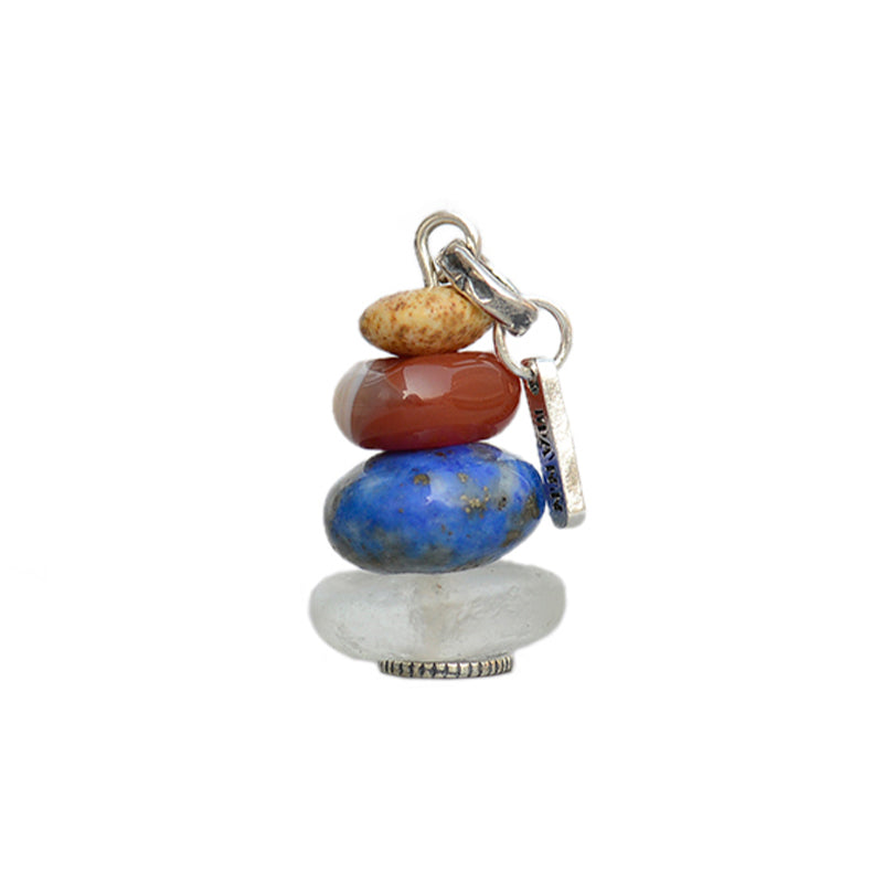 Buddha Stones Zen Cairn Labradorite Various Crystals Calm Pendant Necklace - image 17