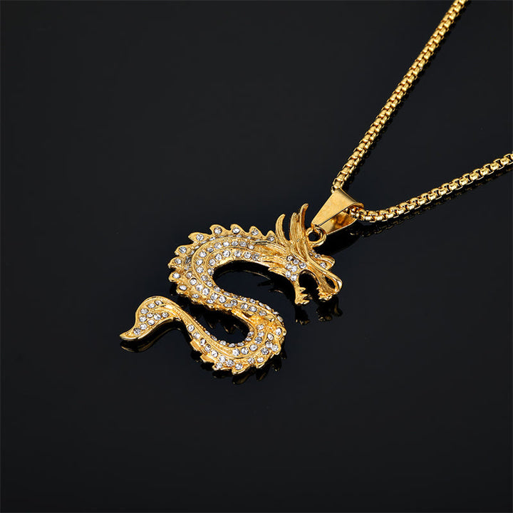 Buddha Stones Chinese Zodiac Dragon Zircon Protection Necklace Pendant - image 2