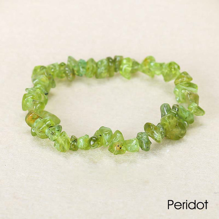 Natural Irregular Shape Crystal Stone Warmth Soothing Bracelet - Peridot(Wrist Circumference: 15-16cm) - image 50