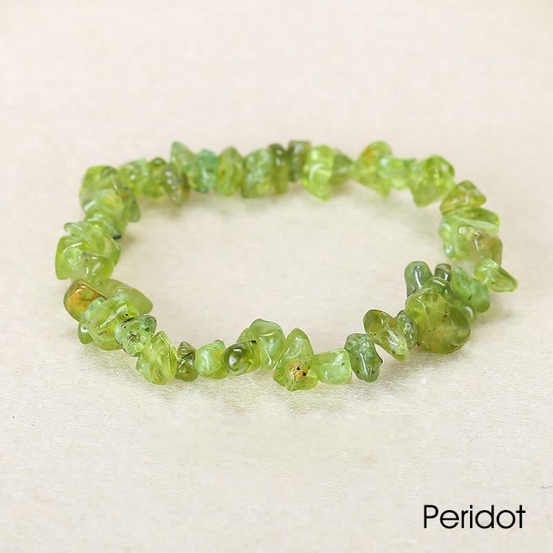 Natural Irregular Shape Crystal Stone Warmth Soothing Bracelet - Peridot(Wrist Circumference: 15-16cm) - image 50