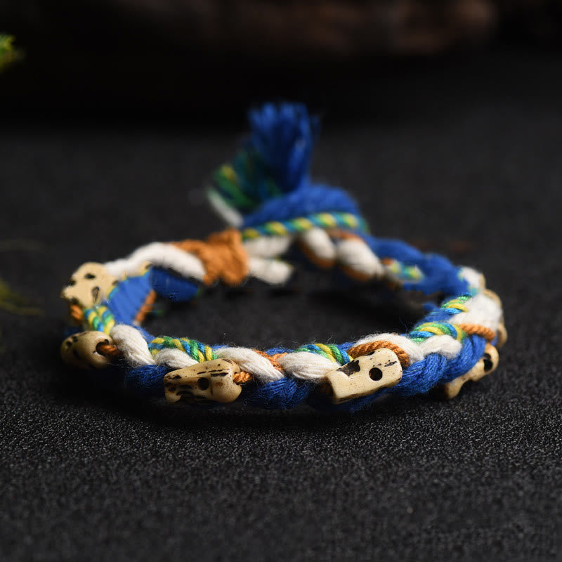 Buddha Stones Tibetan Zakiram Goddess of Wealth Bead Engraved Handmade Luck Bracelet - image 13