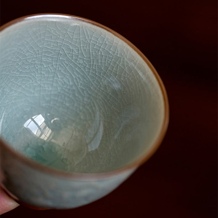 Buddha Stones Lotus Carved Ceramic Teacup Kung Fu Tea Cup - image 5