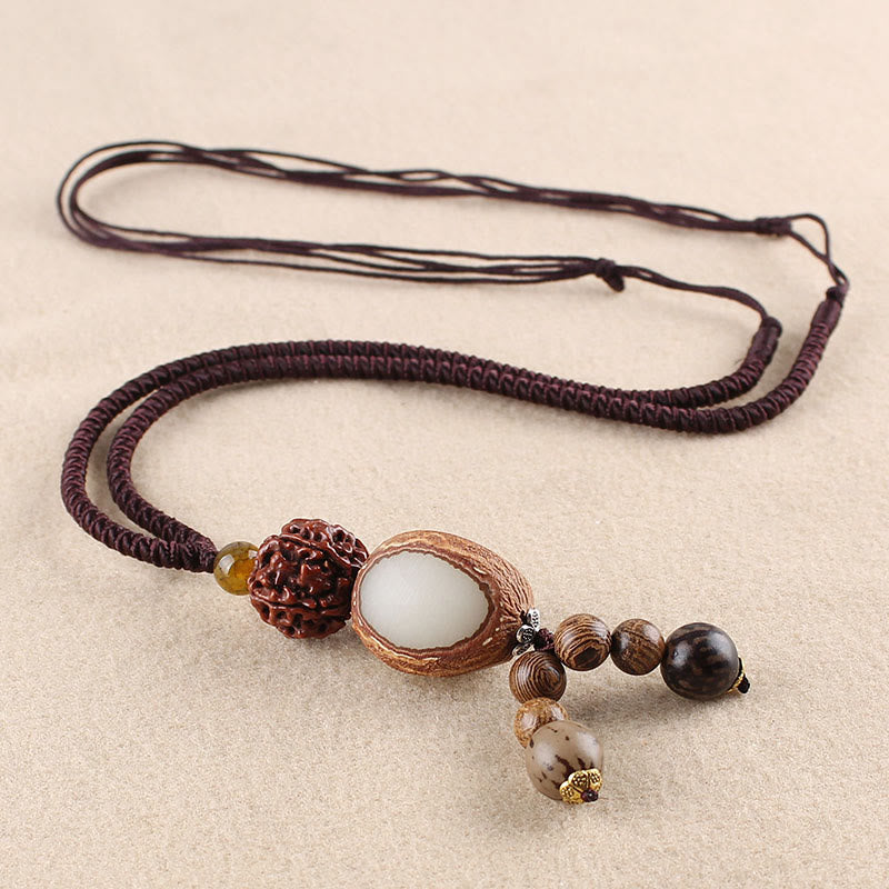 Buddha Stones Bodhi Seed Lotus Wisdom Harmony Necklace Pendant - Bodhi Seed - image 2