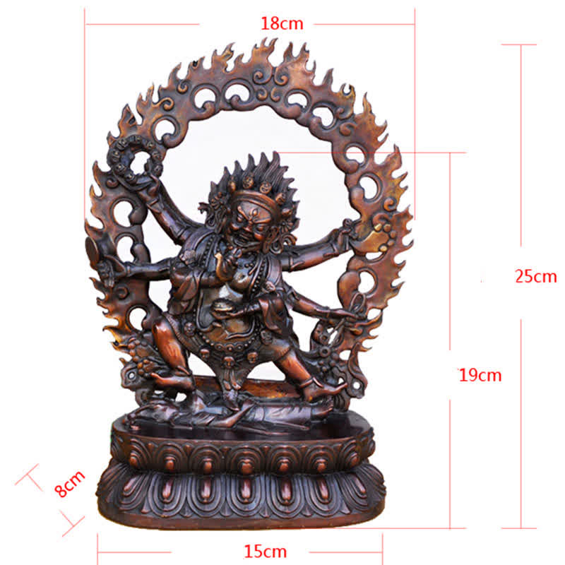 Tibet Mahakala Bodhisattva Figurine Compassion Copper Statue Decoration - image 15