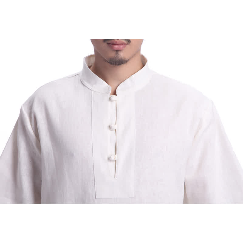 Buddha Stones Spiritual Zen Meditation Prayer Practice Cotton Linen Clothing Men's Set - image 13