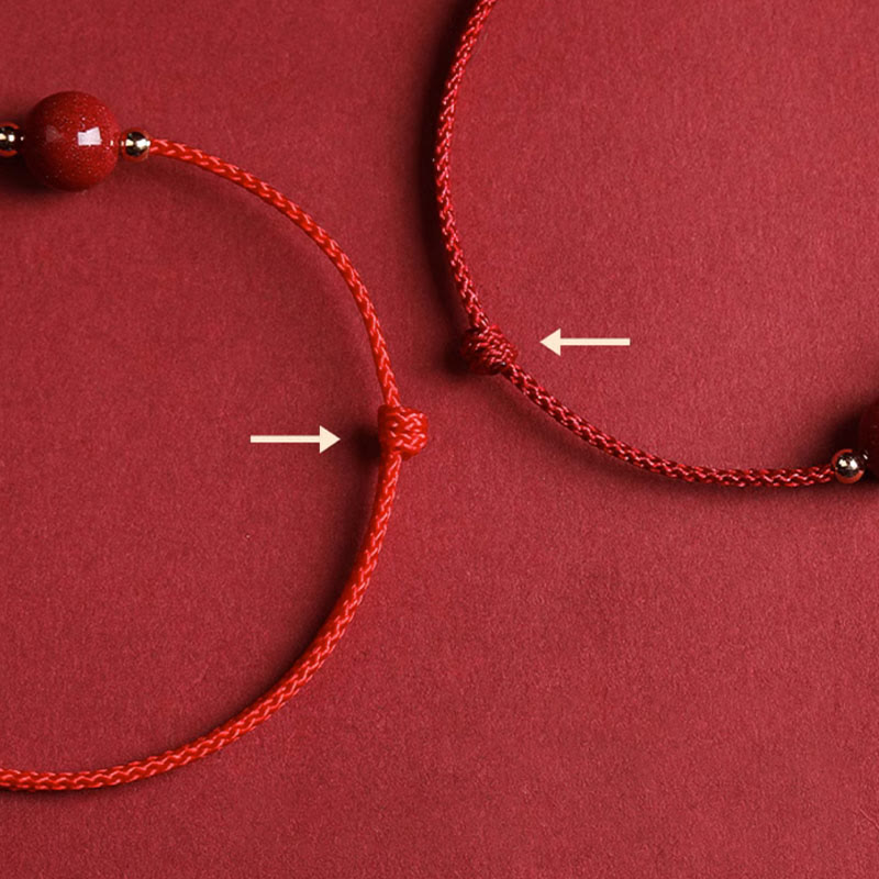Buddha Stones Natural Lucky Cinnabar Bead Blessing String Bracelet Anklet - image 20