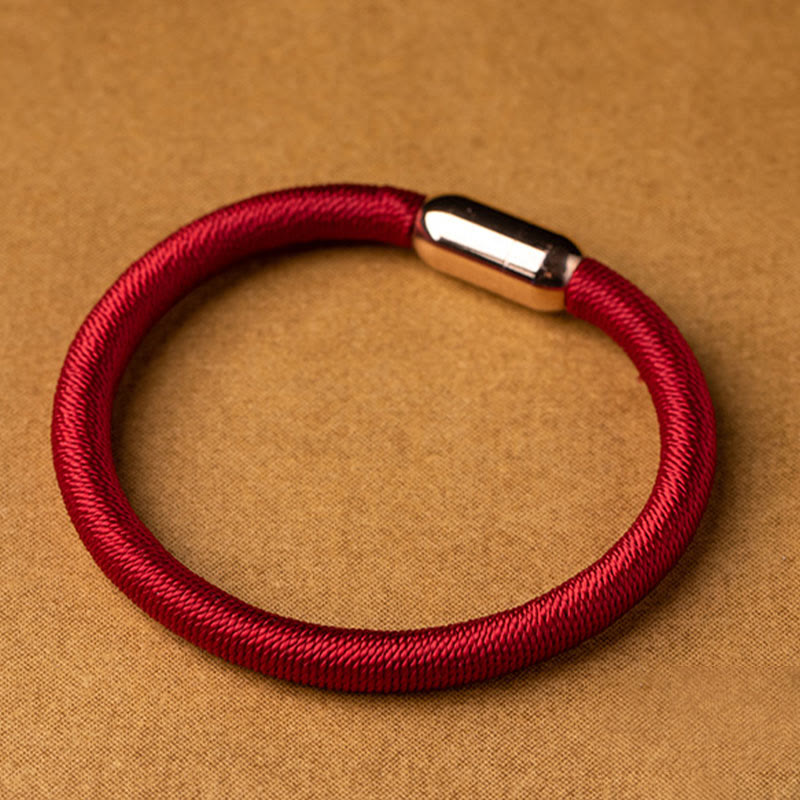 Buddha Stones Tibetan Handmade King Kong Knot Protection Magnetic Buckle Braided Bracelet - image 16