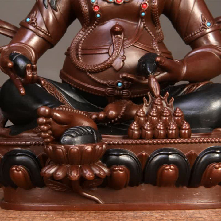 Yellow Jambhala Bodhisattva Figurine Compassion Copper Statue Home Office Decoration - image 14
