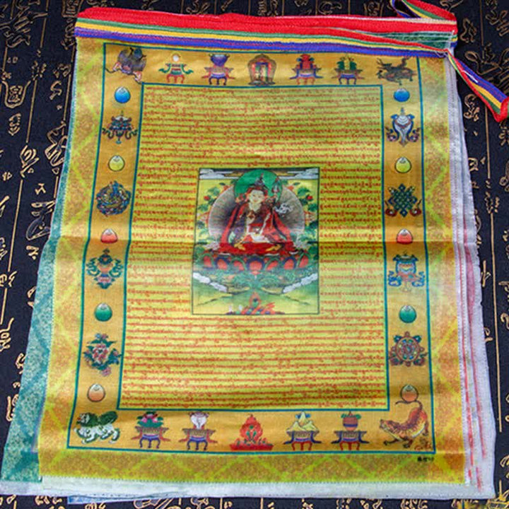 Buddha Stones Tibetan 5 Colors Windhorse Buddha Tara Scriptures Healing Auspicious Outdoor Prayer Flag - image 7