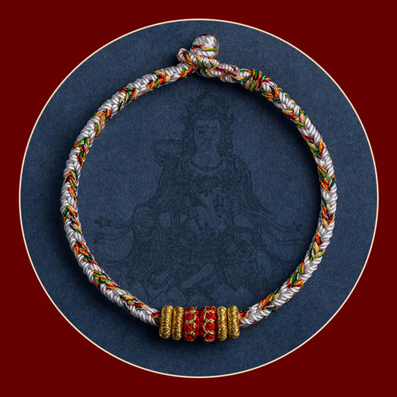 Buddha Stones Tibet Handmade Chinese Zodiac Natal Buddha Luck Strength Braided String Bracelet - image 19