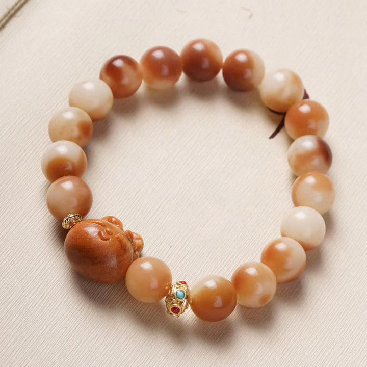 Buddha Stones Natural Bodhi Seed Lovely Rabbit Peace Bracelet - image 4