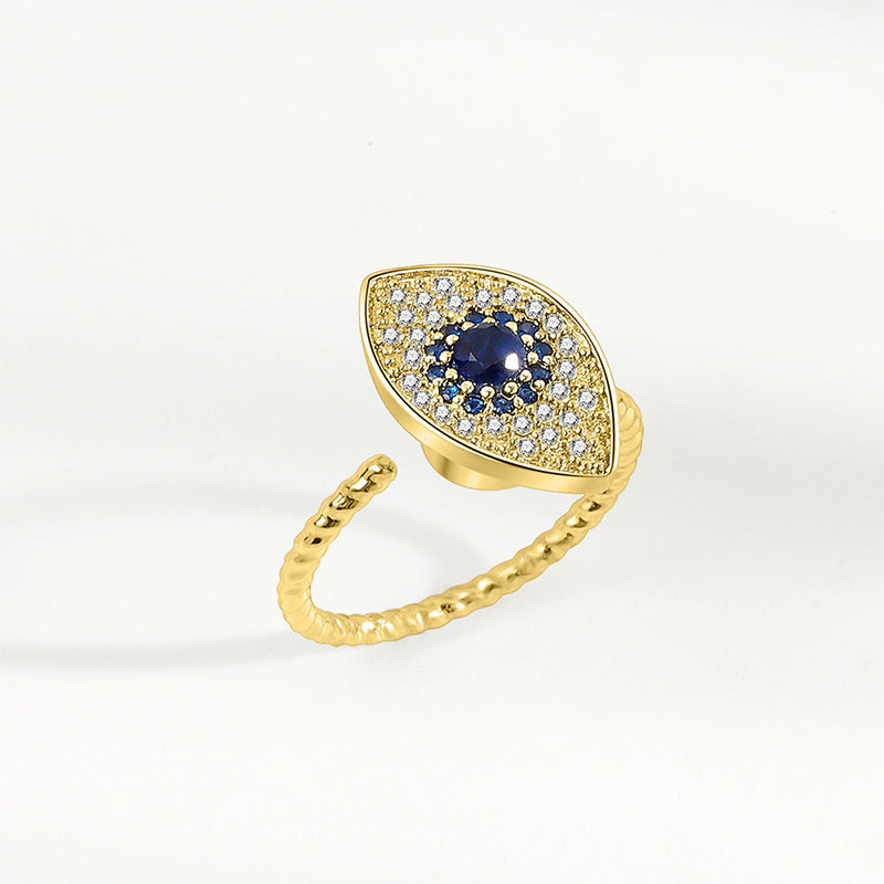 925 Sterling Silver Evil Eye Protection Blessing Rotatable Ring - image 10