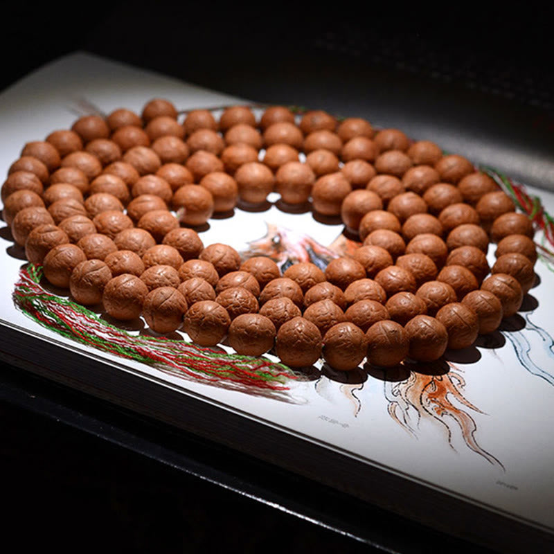 Buddha Stones 108 Mala Beads Nepal Bodhi Seed Luck Wealth Tassel Bracelet - image 9