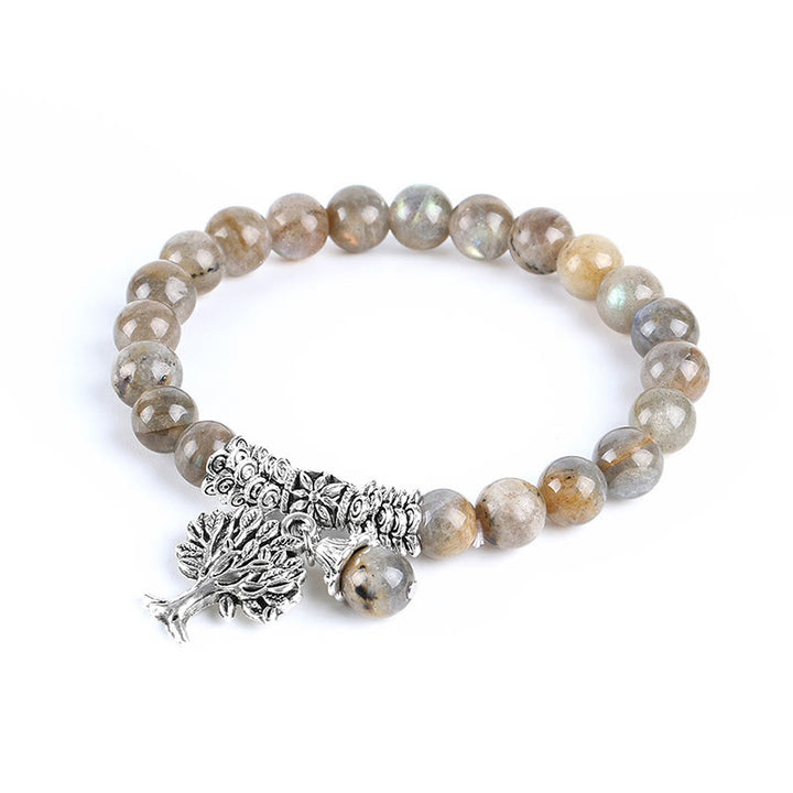 Buddha Stones Natural Gemstone Tree of Life Lucky Charm Stretch Bracelet - image 40