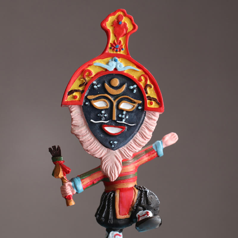 Buddha Stones Tibetan Opera Face Mask Puppet Home Office Car Decoration Ornament - image 8