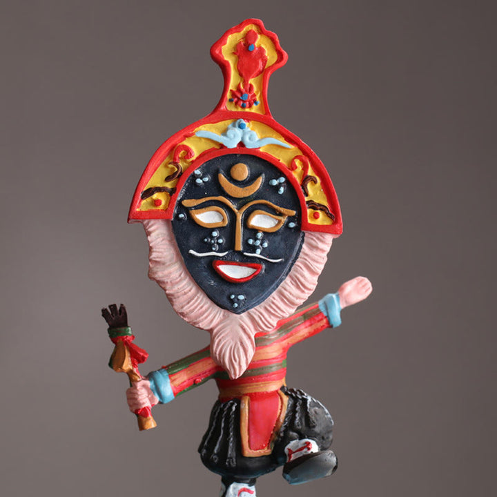 Buddha Stones Tibetan Opera Face Mask Puppet Home Office Car Decoration Ornament - image 8