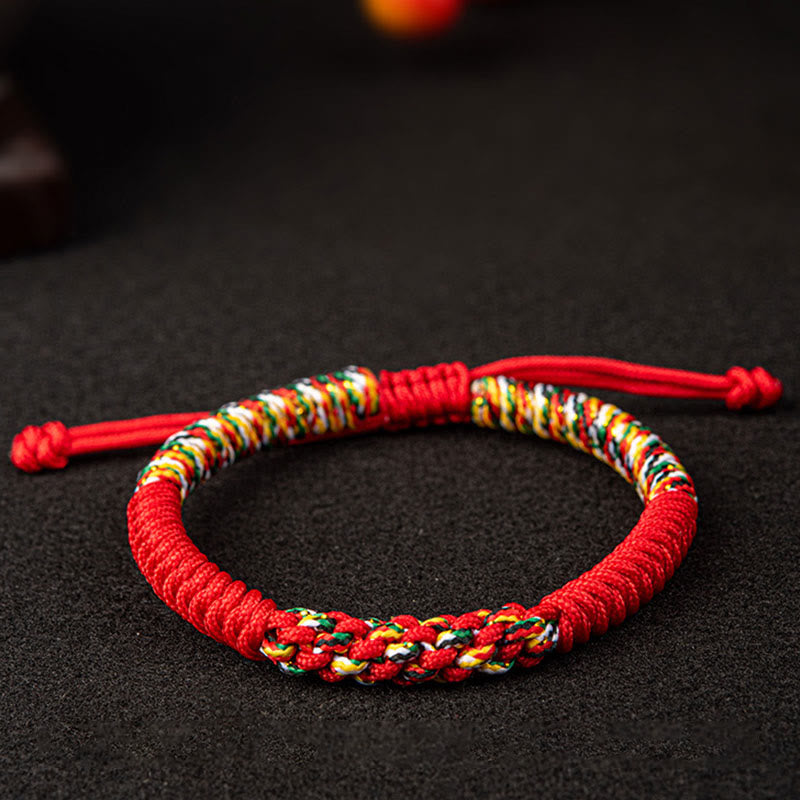 Buddha Stones Tibetan Handmade Colorful King Kong Knot Luck Braid String Bracelet - image 4