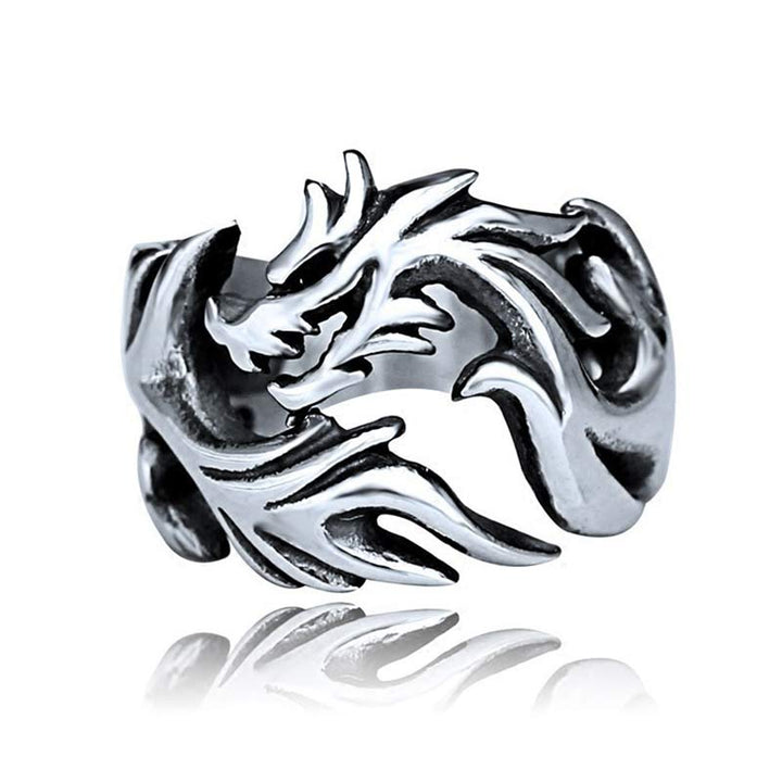Buddha Stones Dragon Pattern Protection Strength Adjustable Ring - image 19
