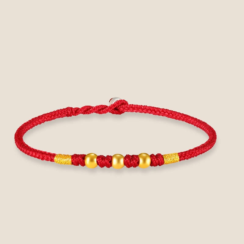 Buddha Stones 999 Gold Beads Luck King Kong Knot Handmade Braided Protection Bracelet - image 11