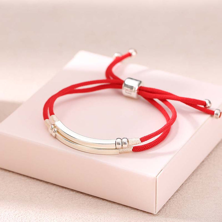 Buddha Stones 925 Sterling Silver Red String Layered Braid Bracelet - Red(Bracelet Size 22cm) - image 3