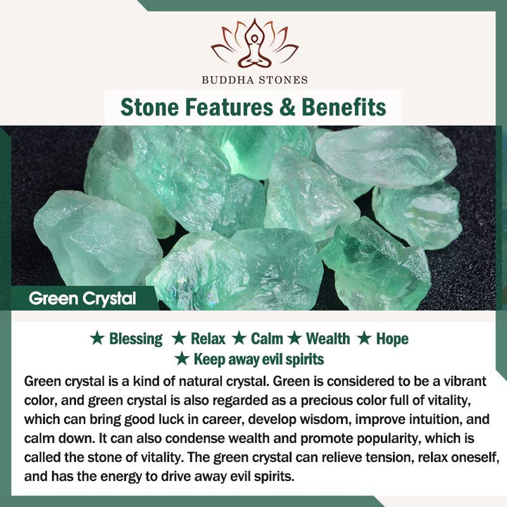 Buddha Stones Natural Green Crystal Blessing Wealth Bracelet - image 16