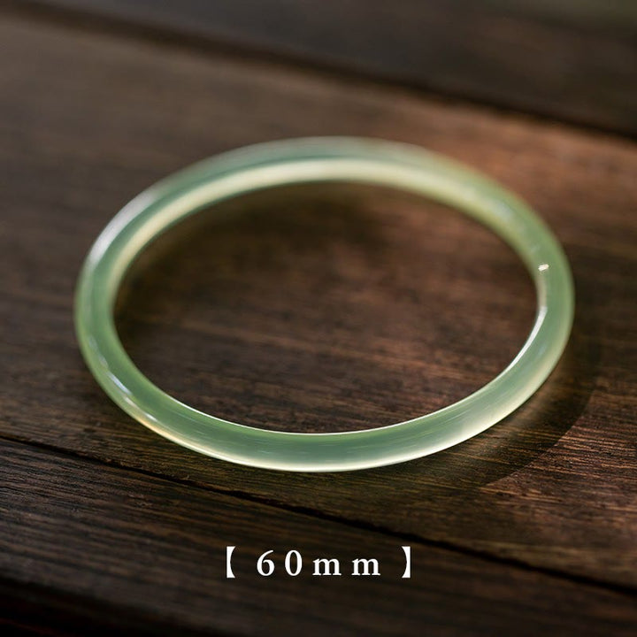 Buddha Stones Natural Green Chalcedony Strength Courage Cuff Bangle Bracelet - 60mm - image 11