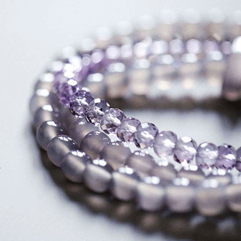 Buddha Stones Natural Amethyst Crystal Meditation Healing Bracelet - image 14